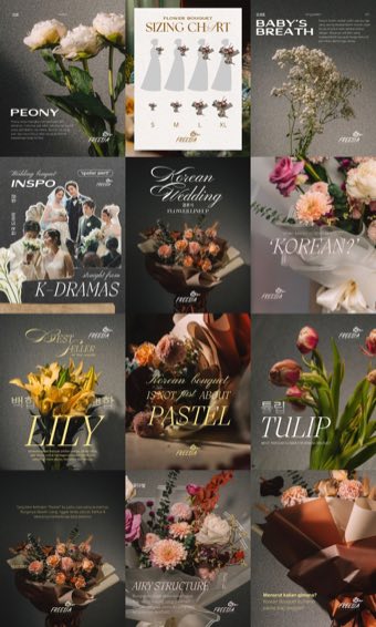 Freesia Instagram grid